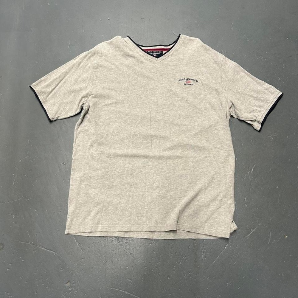 Vintage y2k polo jeans USA waffle knit essential embroidered pocket print tshirt